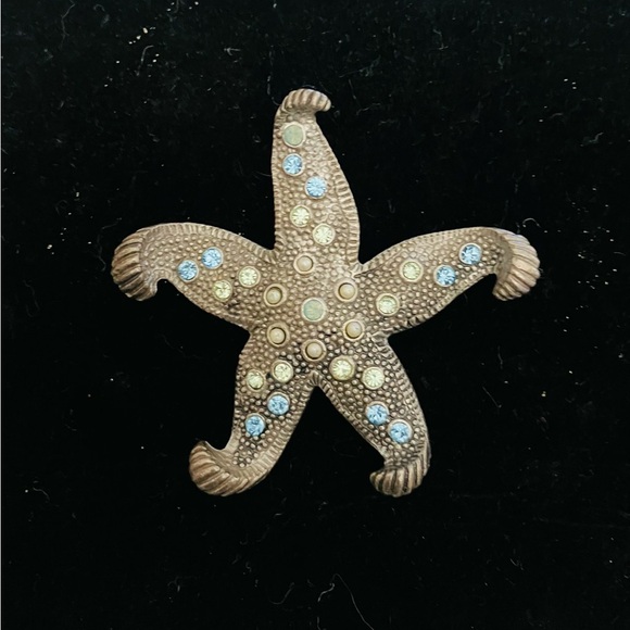 Mary Demarco Vintage Starfish Brooch Pin/Pendant with Crystals - Picture 6 of 8